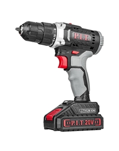 Дрель аккумуляторная PSR18-D5, 20В, 30Нм, 0-350/1350, БЗП 10мм, 2 АКБ 1,5Ач, ЗУ, кейс P.i.t.