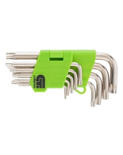 Набор ключей имбусовых Tamper-Torx 12321, 9 шт., TT10-TТ50, 45x Сибртех