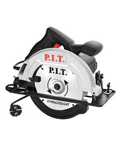Пила циркулярная электрическая PKS185-C4 (1200Вт, 5500об/мин, диск 185х20мм, пропил 47/61мм, 45°) P.i.t.