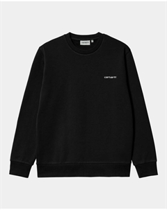 Свитшот Script Embroidery Sweat FW25 Black / White Carhartt wip