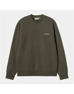 Свитшот Script Embroidery Sweat FW25 Cypress / White Carhartt wip