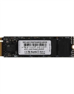 SSD накопитель Radeon R3MP30480G8 480ГБ, M.2 2280, PCIe 3.0 x4, NVMe, M.2 Amd
