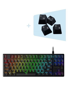 Клавиатура Alloy Origins Core RGB, USB, без русского алфавита, с русскими клавишами в комплекте черный Hyperx