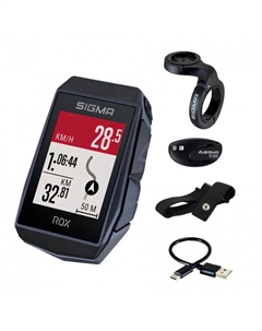 Велокомпьютер SIGMA ROX 11.1 EVO HR Set 150+ функций, с датчиком пульса, GPS, BLUETOOTH (Android, IOS) черный, 4-001032 Sigma
