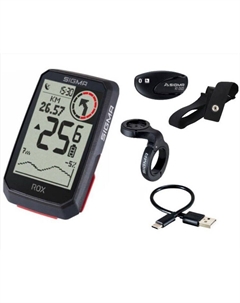 Велокомпьютер SIGMA ROX 4.0 (Black) HR Set 30 функций, с датчиком пульса, GPS, BLUETOOTH (Android, IOS), 4-001062 Sigma