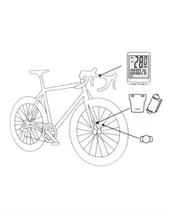 Велокомпьютер Vinca Sport, беспроводной, 12 функций, синий с черным, V 1507 blue/black Vinca sport