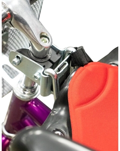 Детское велокресло HTP Desing, на рулевую трубу, черное с красной накладкой, 15кг, Италия, HTP 010 MILU black/red Htp design