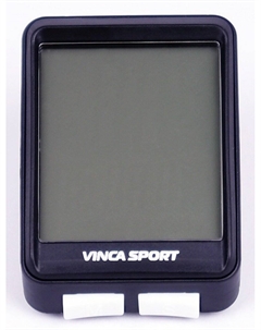 Велокомпьютер беспроводной, Vinca Sport 12 функций, белый с черным, V 1507 white/black, белый велокомпьютер Vinca sport