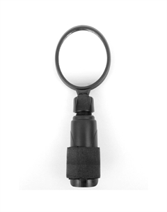 Зеркало велосипедное, заднего вида, с отражателем, торцевое крепление на рога, общая длина 243 мм, JY-315 Jing yi