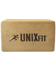 Блок для йоги и фитнеса Fit, пробковый, 22.5 х 15 х 7.5 см, 1 шт (YBU200GCR) Unix