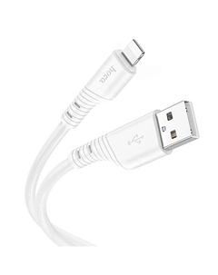 Кабель USB-Lightning 8-pin, 2.4А, 1 м, белый, HOCO Crystal X97 Hoco