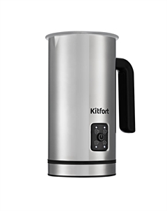 Капучинатор Kitfort КТ-758, стационарный, 500 Вт, 300 мл, металл, серебристый/черный (КТ-758)