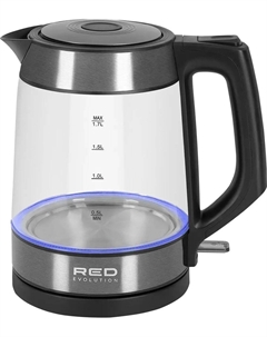 Чайник электрический Red Solution Evolution RK-G20 1.7л. 2.2 кВт, стекло/пластик, черный Red solution