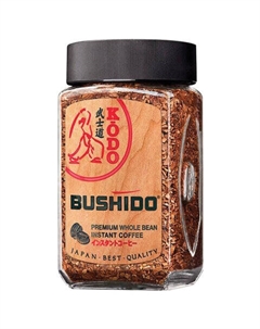 Кофе растворимый Bushido Kodo 95 г, стеклянная банка, молотый в растворимом, сублимированный (BU09509001)