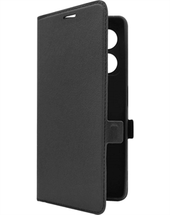 Чехол-книжка BoraSCO для смартфона Xiaomi Redmi Note 12 Pro+, искусственная кожа/микрофибра, черный (71757) Borasco
