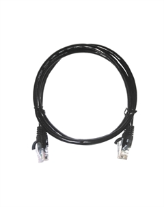 Патч-корд UTP кат.5e, 0.25 м, RJ45-RJ45, черный, LSZH, (N.BC.UTP.5e-0.25m-1-lszh) Netko