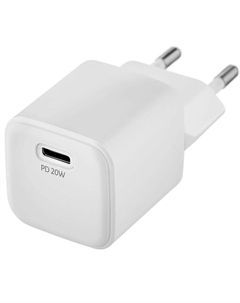 Сетевое зарядное устройство UBEAR WC20WH01-AD 20 Вт, EU, USB type-C, Quick Charge, PD, белый (WC20WH01-AD) Ubear