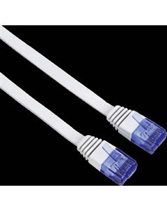 Патч-корд UTP кат.6 5м, RJ45-RJ45, белый, (00053773) Hama