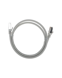 Патч-корд SSTP кат.6a, 1 м, RJ45-RJ45, серый, CU, LSZH, (02-0390-1) Rexant
