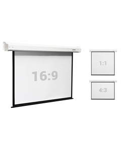 Экран для проектора рулонный DSEM-164008m, настенно-потолочный моторизированный, 175" 16:9 400x300 MW, экран, привод (DSEM-164008m) Digis