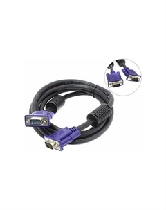 Кабель VGA(15M)-VGA(15M), ферритовый фильтр, 1.8 м, черный VVG6448 (VVG6448-1.8MO) Vcom