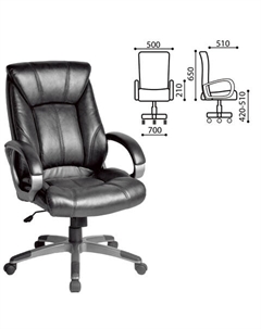 Кресло руководителя Maestro EX-506 черный (530877) Brabix