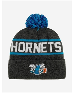 Шапка с помпоном MITCHELL NESS KTPCSH21038-CHOBKTL Charlotte Hornets NBA (черный), Черный Mitchell and ness