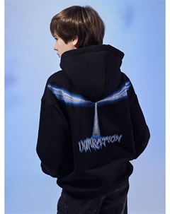 Худи для мальчиков черное с принтом Mark formelle