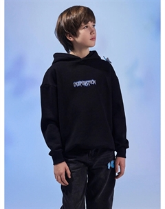 Худи для мальчиков черное с принтом Mark formelle