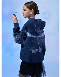 Худи для девочек синее с принтом Mark formelle