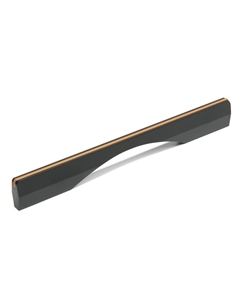 Ручка-скоба rsc032, м/о 192 мм, цвет черный/золото, 4 шт. Cappio