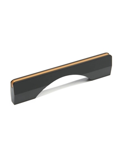 Ручка-скоба rsc032, м/о 96 мм, цвет черный/золото, 4 шт. Cappio