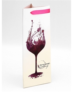 Пакет подарочный под бутылку, vine,13×32×11.3 см Upak land