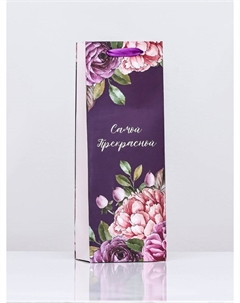 Пакет подарочный ламинированный под бутылку Upak land