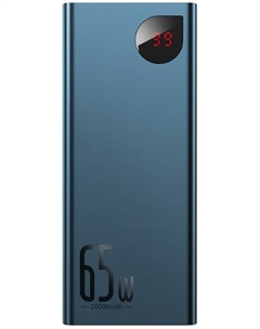 Аккумулятор внешний портативный Baseus PPIMDA-D03 Adaman Metal Digital Display Quick Charge 20000mAh 65W, порты: Micro USB (вход 18W), 2 USB (выход 30