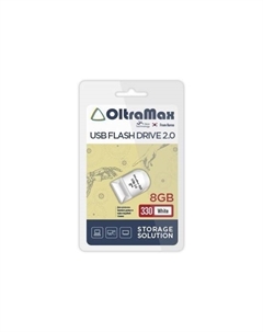Накопитель USB 2.0 8GB OM-8GB-330-White 330 белый Oltramax