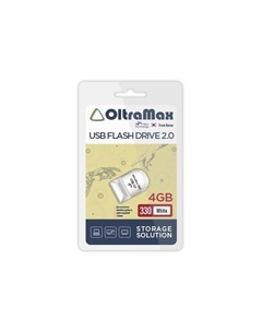 Накопитель USB 2.0 4GB OM-4GB-330-White 330 белый Oltramax
