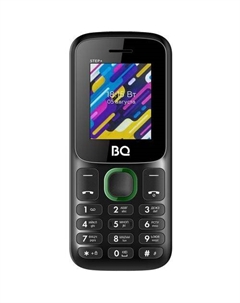 Сотовый телефон BQ 1848 Step+, черный/зеленый Bq