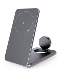 Беспроводное зарядное устройство VLP Alum Power, USB-C, 22Вт, 3A, темно-серый Vlp