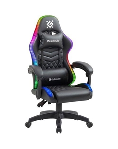Кресло игровое Core, на колесиках, экокожа, черный Defender