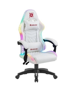 Кресло игровое Core, на колесиках, экокожа, белый Defender