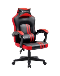Кресло игровое Mercury, на колесиках, экокожа/винил, черный/красный Defender