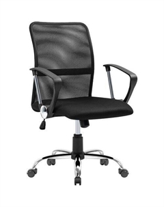 Кресло Rivellon, на колесиках, сетка/ткань, черный Defender