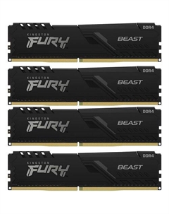 Оперативная память Fury Beast Black KF436C18BBK4/128 DDR4 - 4x 32ГБ 3600МГц, DIMM, Ret Kingston