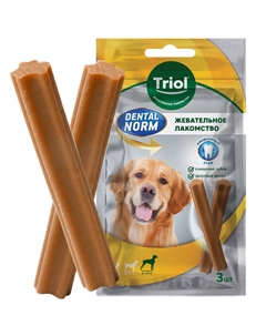 Dental Norm лакомство для собак крупных пород Палочки жевательные (Говядина, 120 г.) Триол