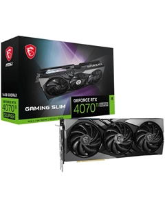 Видеокарта MSI GeForce RTX 4070 Ti Super 16384Mb, Gaming Slim 16G (RTX 4070 Ti Super 16G Gaming Slim ) 1xHDMI, 3xDP, Ret Msi