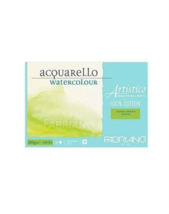 Альбом-склейка для акварели "Artistico" Торшон 12,5x18 см 25 л 300 г 100% хлопок Fabriano