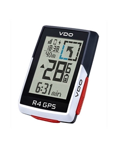 Велокомпьютер VDO R4 Top mount set, GPS навигация, совместим с Android, IOS, 17 функций, черный, 4-64041 Vdo