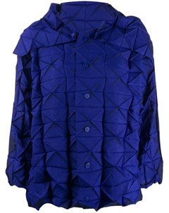 Issey miyake куртка оверсайз с геометричными складками 2 синий Issey miyake