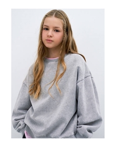 Свитшот со стразами для девочек, Серый Ostin